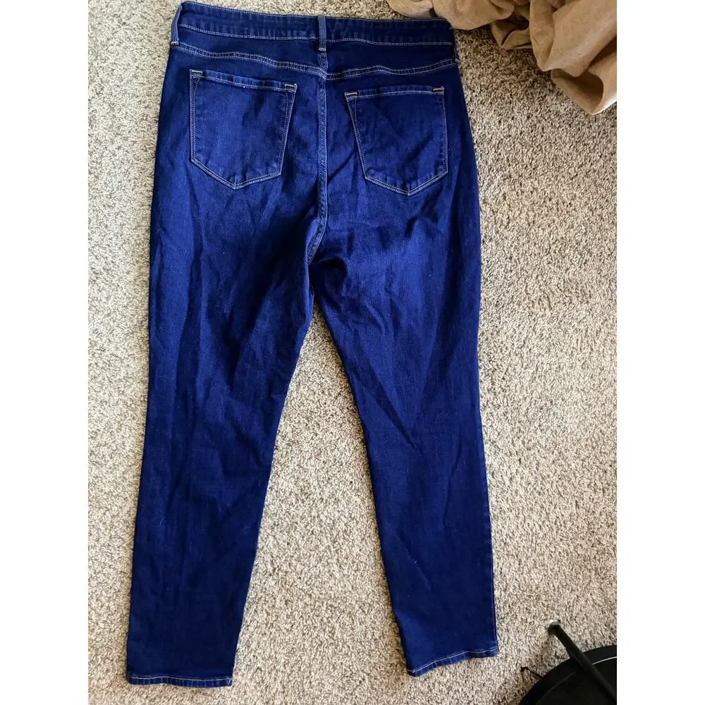 Old Navy High Rise Wow strait women's jeans 14 euc dark denim